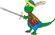 Dinosaur with sword