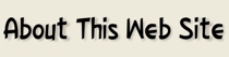 About This Web Site